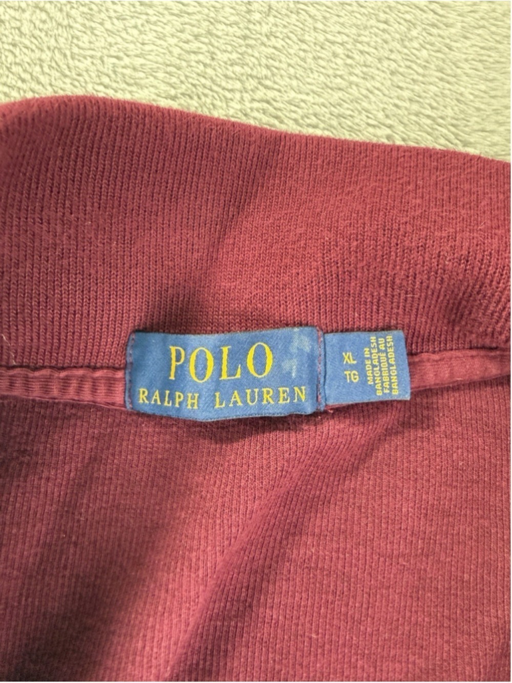 Polo Ralph Lauren Men's XL Red 1/4 Zip Pullover Sweater 100% Cotton - Picture 2 of 11